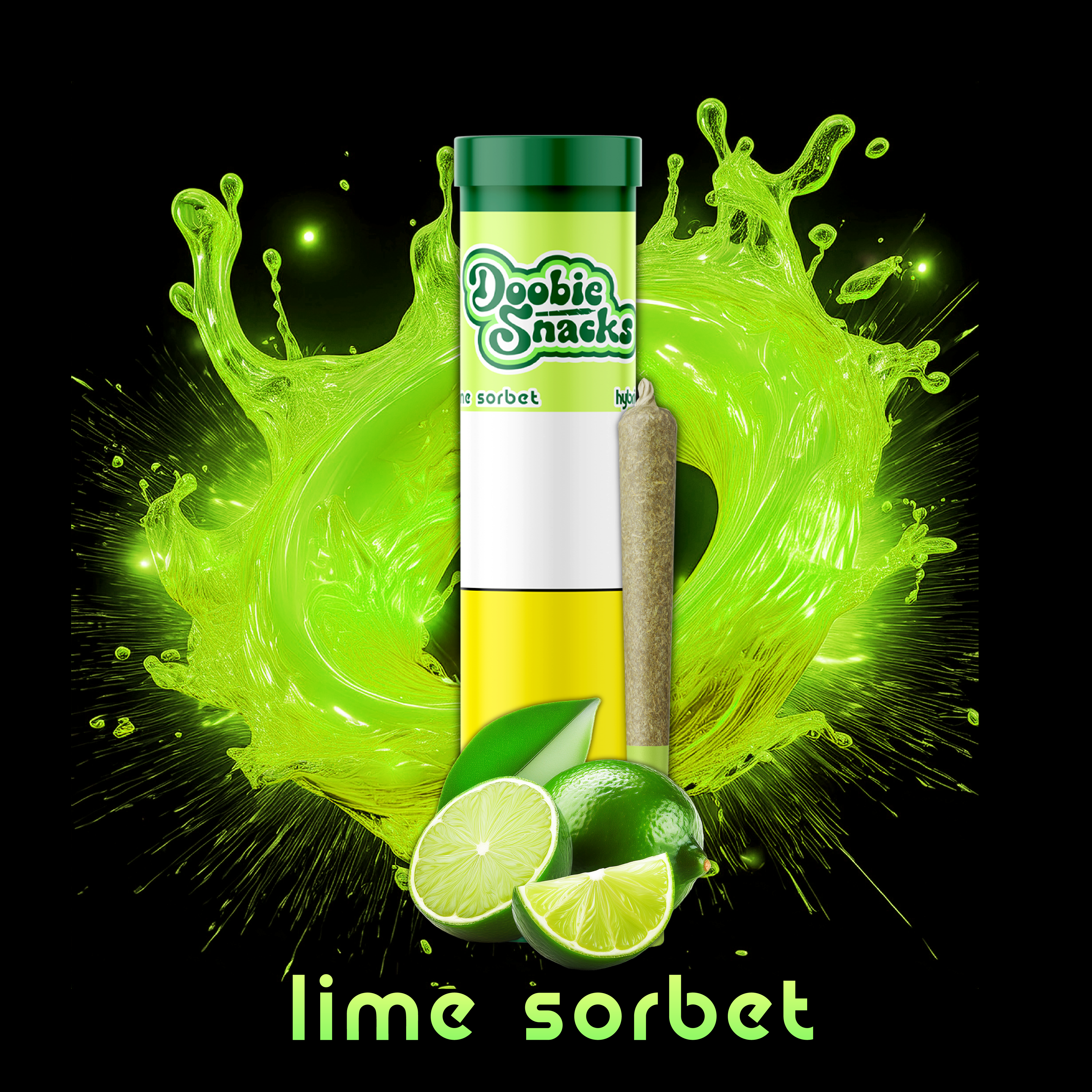 Doobie Snacks - Lime Sorbet Pre-roll BudNKED Doobie Snacks - Lime Sorbet Pre-roll BudNKED